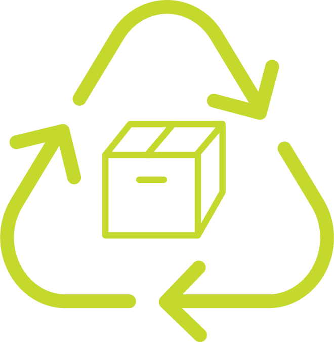 Logo Recyclage et boîte vert